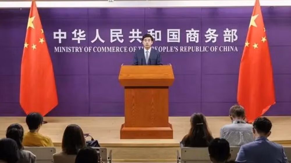 Ông Hà Á Đông, Phó Chánh Văn phòng kiêm Người phát ngôn báo chí Bộ Thương mại Trung Quốc. (Ảnh: haiwainet.cn)