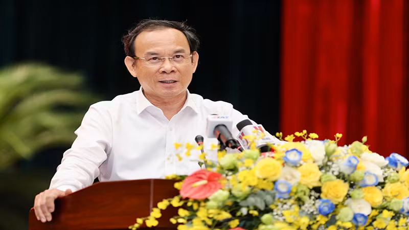 Đồng chí Nguyễn Văn Nên, Bí thư Thành ủy Thành phố Hồ Chí Minh phát biểu kết luận hội nghị. Đồng chí Nguyễn Văn Nên, Bí thư Thành ủy Thành phố Hồ Chí Minh phát biểu kết luận hội nghị.