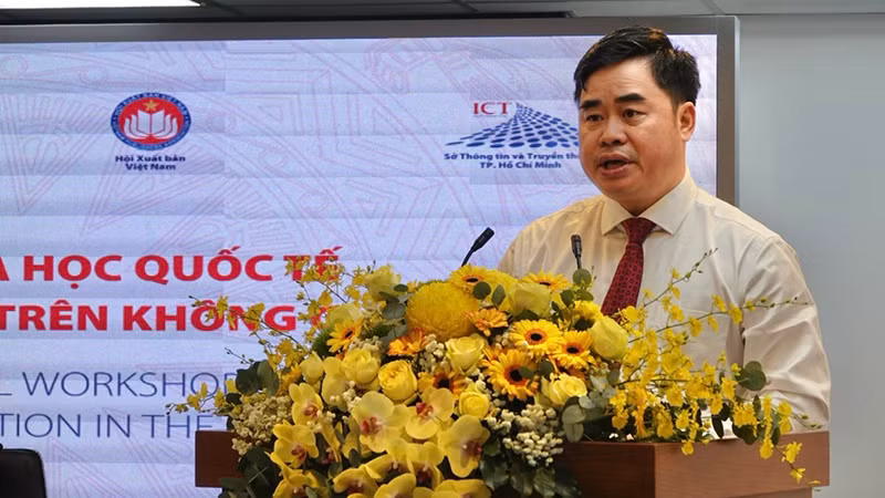 PGS, TS Phạm Minh Tuấn, Chủ tịch Hội Xuất bản Việt Nam phát biểu kết luận Hội thảo.