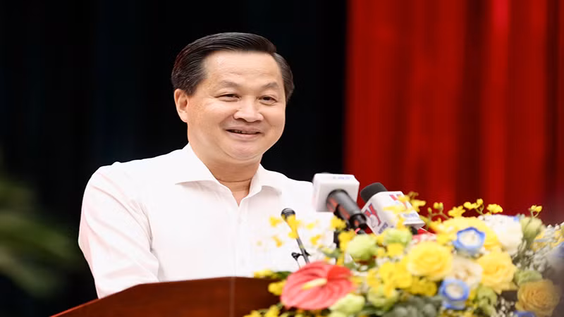Phó Thủ tướng Lê Minh Khái phát biểu tại hội nghị. Phó Thủ tướng Lê Minh Khái phát biểu tại hội nghị.