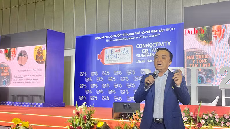 Ông Nguyễn Quốc Thệ trao đổi về tiềm năng phát triển du lịch trị liệu tại Việt Nam.