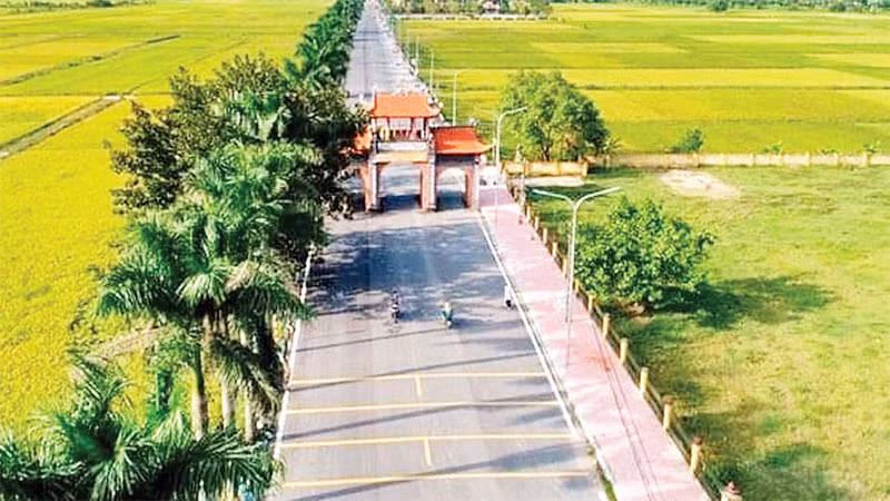 Đường vào “làng tiến sĩ” Mộ Trạch, xã Tân Hồng, huyện Bình Giang, tỉnh Hải Dương.