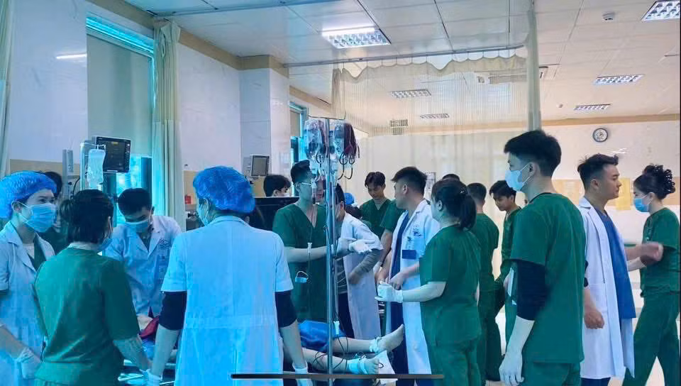 Các bệnh nhân được cấp cứu tại Bệnh viện đa khoa Phương Bắc.