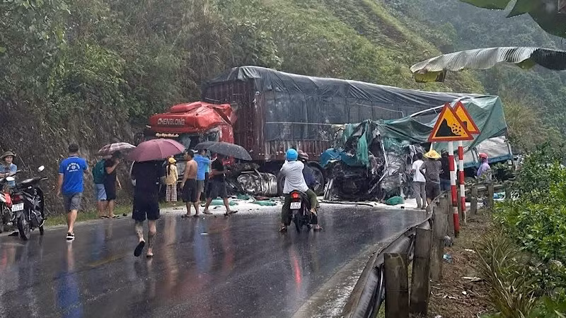 Hiện trường xảy ra vụ tai nạn.