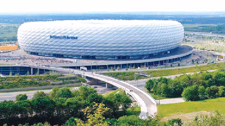 Sân vận động Allianz Arena, nơi diễn ra lễ khai mạc và trận mở màn EURO 2024. Sân vận động Allianz Arena, nơi diễn ra lễ khai mạc và trận mở màn EURO 2024.