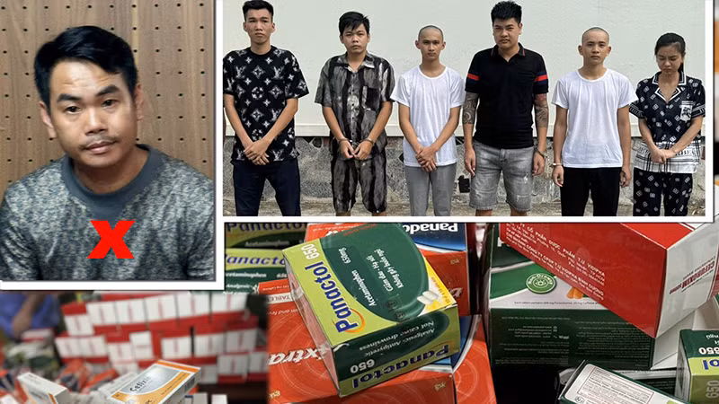 Các đối tượng trong đường dây sản xuất, buôn bán thuốc tân dược giả. Các đối tượng trong đường dây sản xuất, buôn bán thuốc tân dược giả.