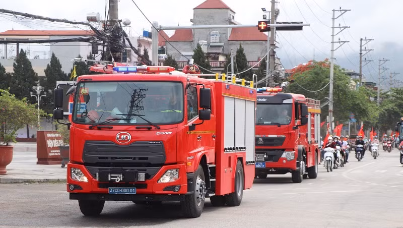 Diễu hành hưởng ứng Tháng Hành động về an toàn vệ sinh lao động tại Điện Biên. Diễu hành hưởng ứng Tháng Hành động về an toàn vệ sinh lao động tại Điện Biên.