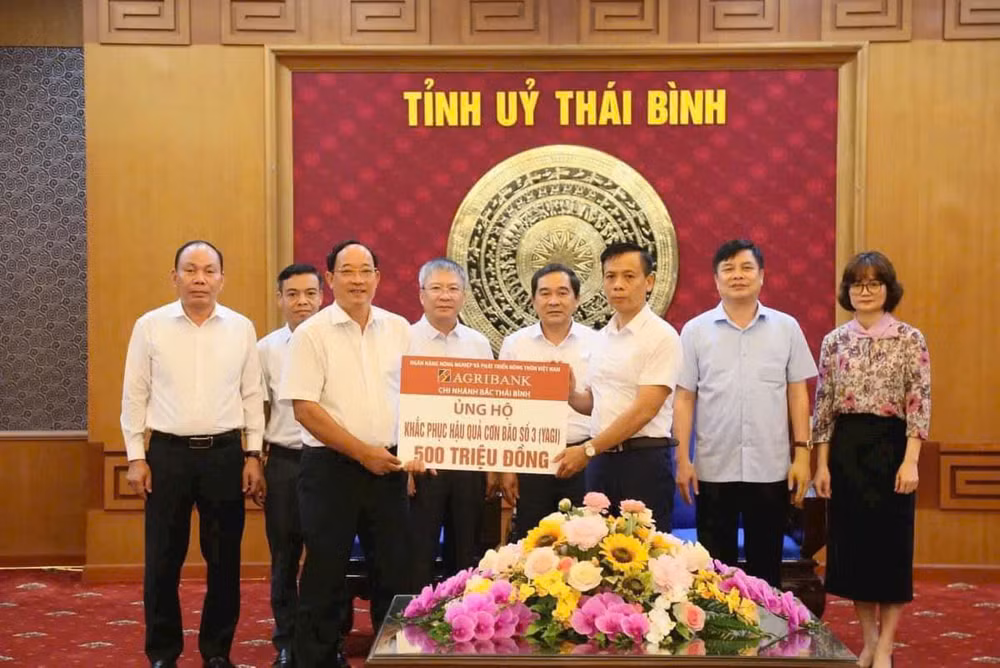 Các Chi nhánh Agribank trên địa bàn tỉnh Thái Bình ủng hộ khắc phục hậu quả cơn bão số 3. Các Chi nhánh Agribank trên địa bàn tỉnh Thái Bình ủng hộ khắc phục hậu quả cơn bão số 3.