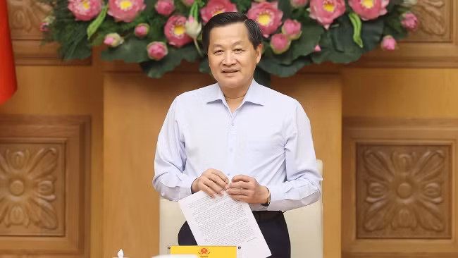 Phó Thủ tướng Lê Minh Khái, Trưởng ban Chỉ đạo điều hành giá chủ trì cuộc họp. (Ảnh: VPG)