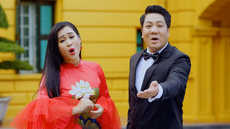 NSND Quốc Hưng và nghệ sĩ Đào Tố Loan.