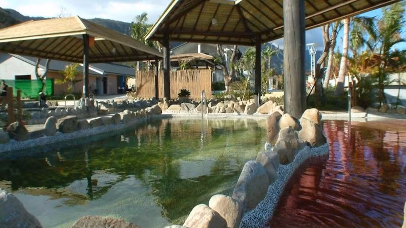 Bể khoáng tại Fennel Hot Spring Resort. (Ảnh: Cục Du lịch Đài Loan - Trung Quốc cung cấp)