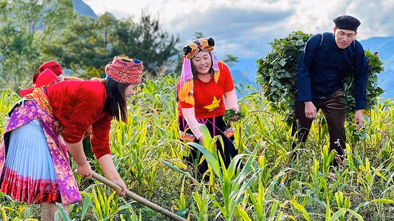 Ca sĩ Quách Beem trong MV "Hà Giang ơi".