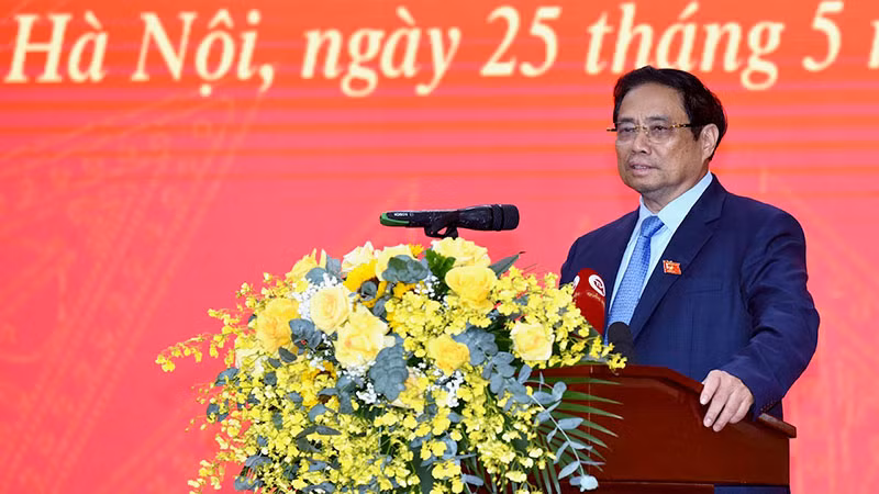 Thủ tướng Phạm Minh Chính phát biểu tại buổi lễ.
