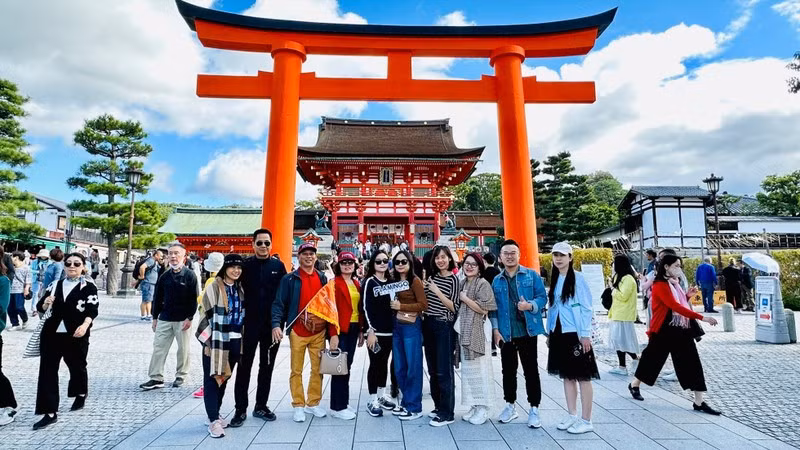 Du khách Việt Nam thăm quan Nhật Bản. (Ảnh: Flamingo Redtours)