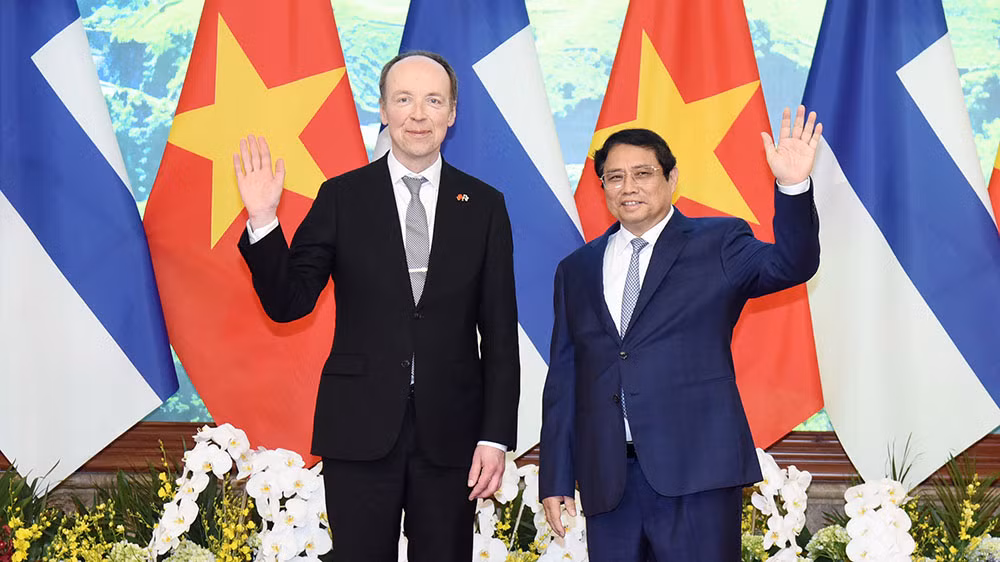 Thủ tướng Phạm Minh Chính hội kiến Chủ tịch Quốc hội Phần Lan Jussi Halla-aho.