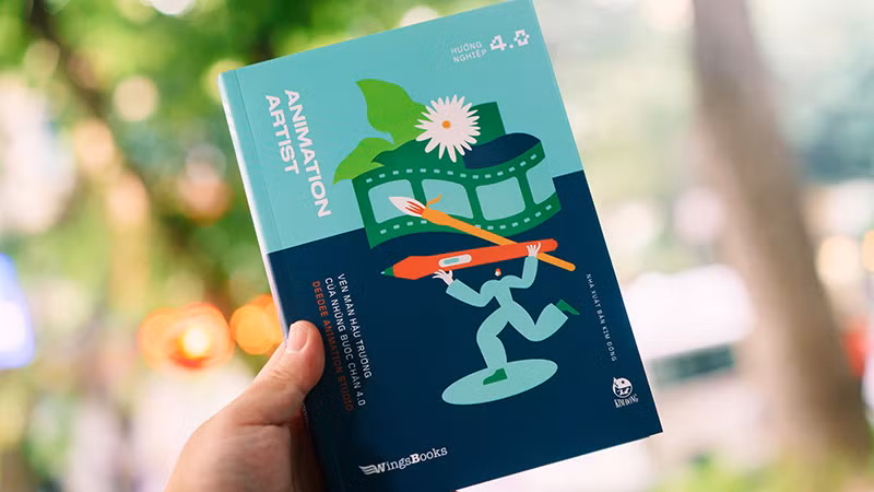 Cuốn sách Animation Artist - Vén màn hậu trường của những bước chân 4.0”. (Ảnh: Nhà xuất bản Kim Đồng)