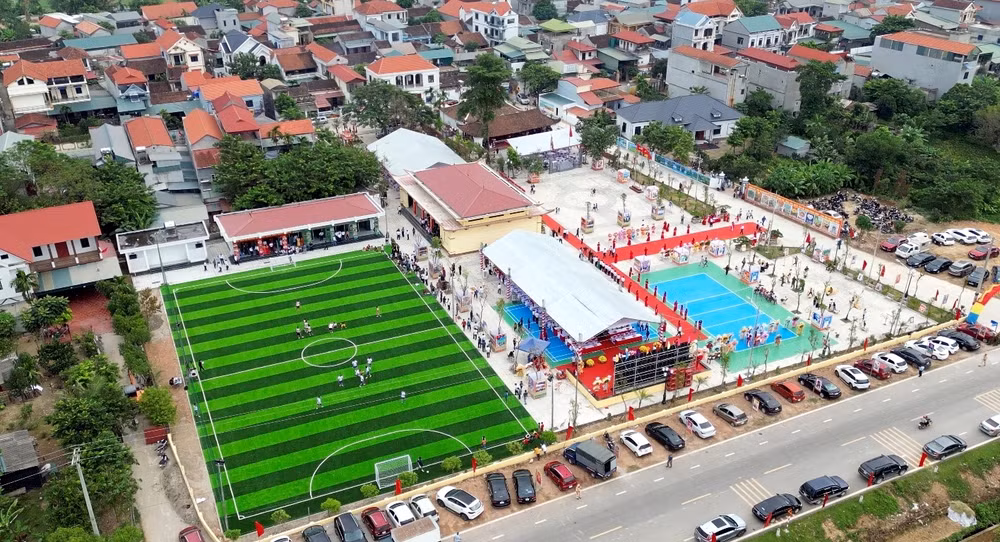 Khu thiết chế văn hóa-thể thao thôn Hoàng Chung.