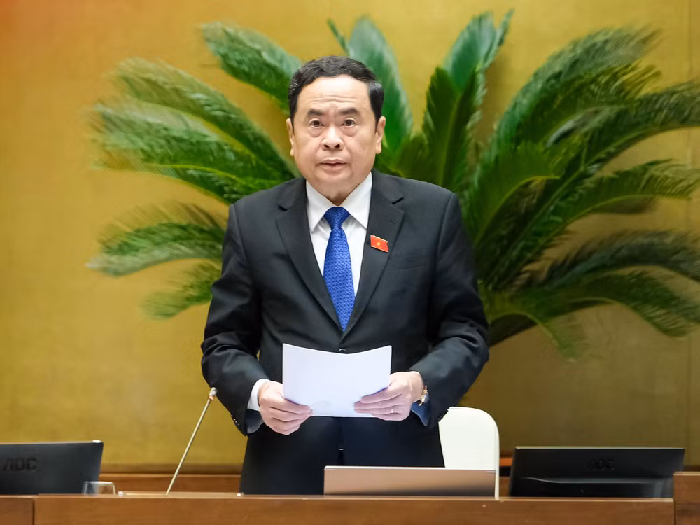 Phó Chủ tịch Thường trực Quốc hội Trần Thanh Mẫn điều hành phiên thảo luận về Dự thảo Nghị quyết ban hành Nội quy kỳ họp Quốc hội (sửa đổi) và Dự án Luật Phòng, chống bạo lực gia đình (sửa đổi). (Ảnh: DUY LINH)
