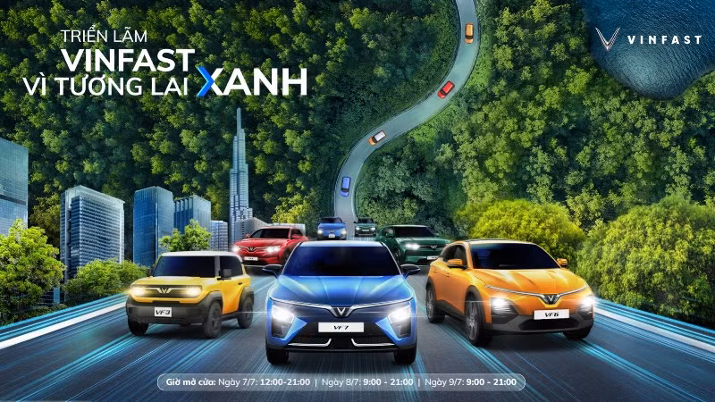 3 mẫu ô tô VF 3, VF 6, VF 7 sẽ ra mắt tại Triển lãm “VinFast - Vì tương lai xanh”.