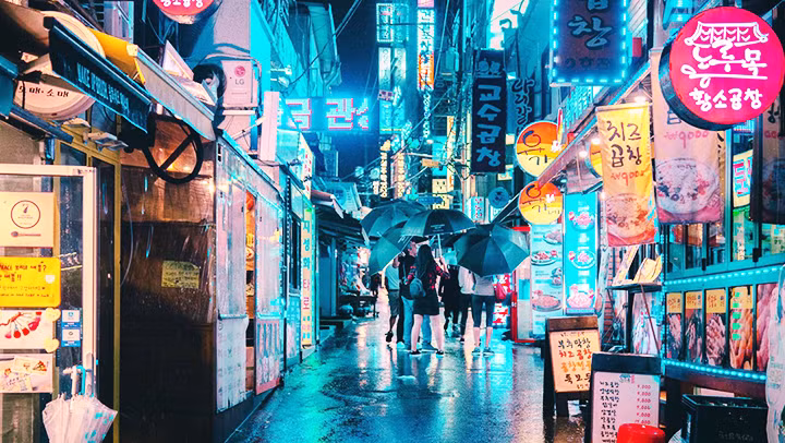 Hình ảnh một khu phố trên Metaverse Seoul. Ảnh: NAVER Hình ảnh một khu phố trên Metaverse Seoul. Ảnh: NAVER