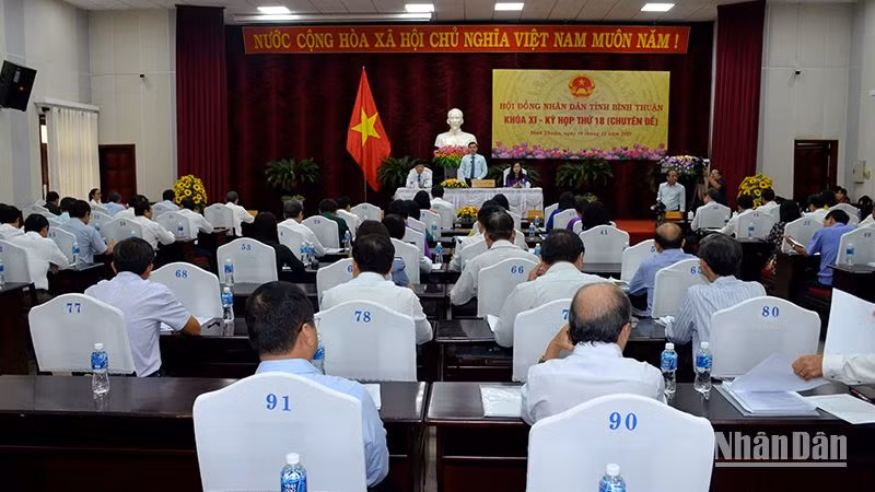 Kỳ họp lần thứ 18 (chuyên đề), Hội đồng nhân dân tỉnh Bình Thuận khóa XI, nhiệm kỳ 2021 - 20026