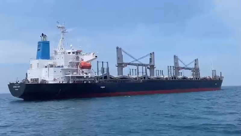 Tàu Nemrut Bay bị mắc cạn trên vùng biển Bình Thuận, cách cửa biển Lagi, khoảng 10 hải lý về phía đông nam.