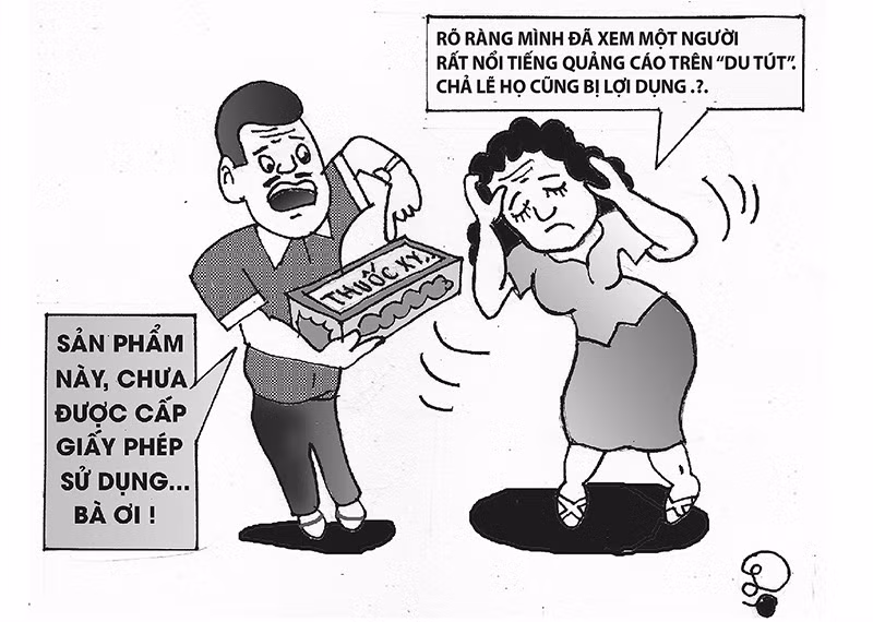 Góc biếm họa: Quảng cáo sai sự thật 