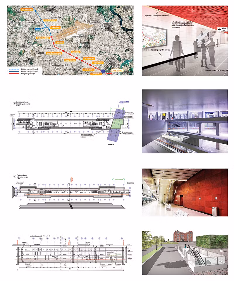 Mô hình nhà ga Tao Ðàn của tuyến Metro số 2 (Bến Thành-Tham Lương). Mô hình nhà ga Tao Ðàn của tuyến Metro số 2 (Bến Thành-Tham Lương).