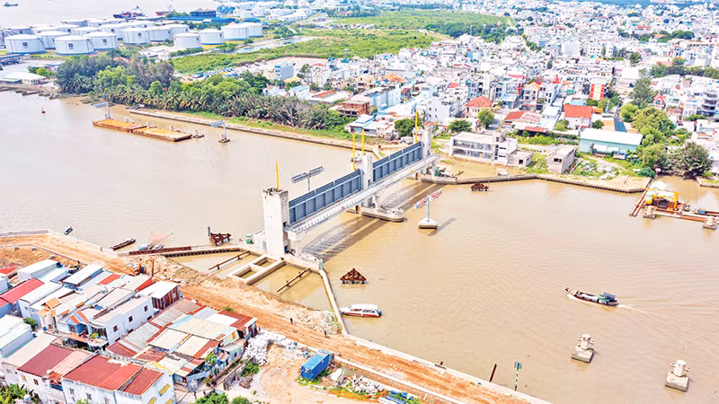 Dự án giải quyết ngập do triều cho khu vực Thành phố Hồ Chí Minh có xét đến yếu tố biến đổi khí hậu thi công đạt 94% khối lượng. 