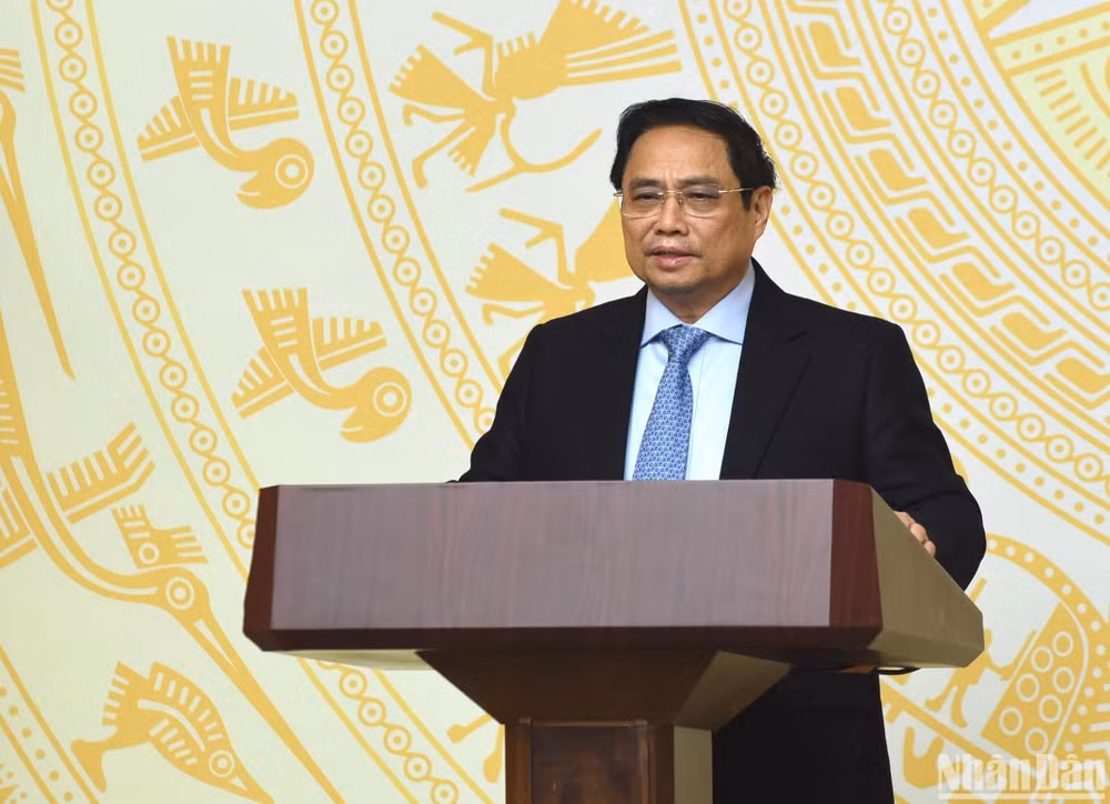 Thủ tướng Phạm Minh Chính phát biểu chỉ đạo Hội nghị. Thủ tướng Phạm Minh Chính phát biểu chỉ đạo Hội nghị.