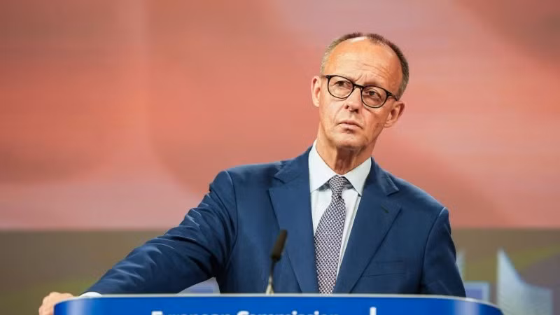 Thủ tướng Đức Friedrich Merz lên án mạnh mẽ vụ xả súng vào 2 nhân viên đại sứ quán Israel. (Ảnh: Tân Hoa xã)