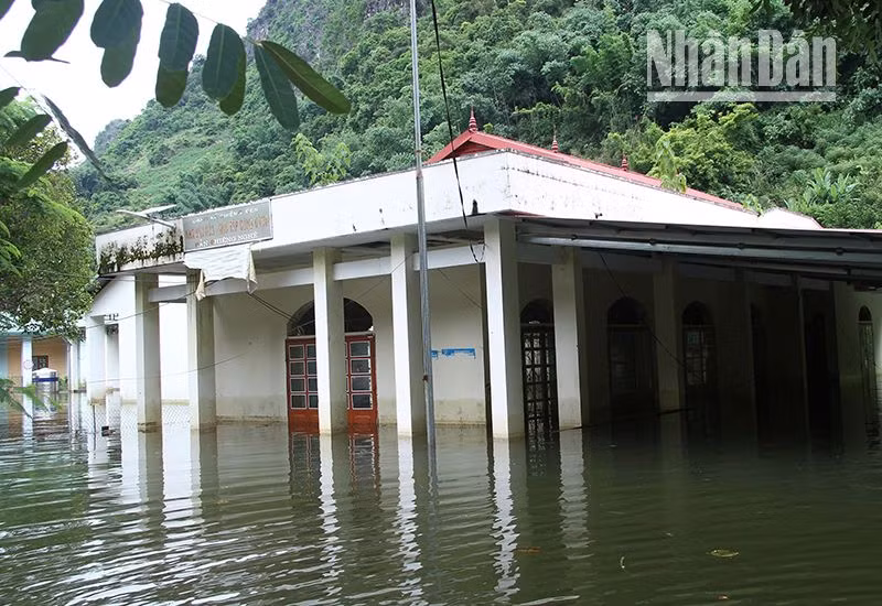 Mưa lũ đã gây ngập úng nhiều hộ tại thành phố Sơn La và các huyện.