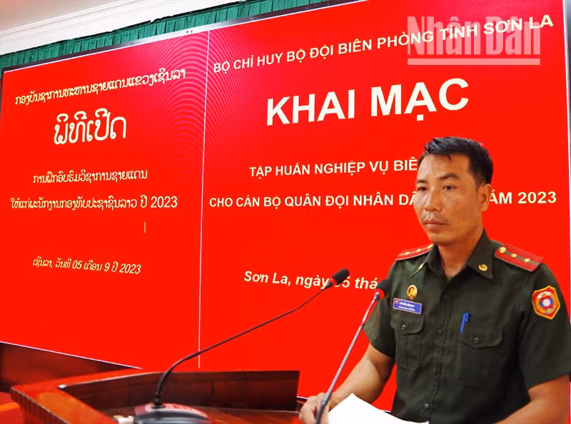 Đại diện các học viên tỉnh Louangphabang, nước bạn Lào phát biểu hứa hẹn tại lớp tập huấn. Đại diện các học viên tỉnh Louangphabang, nước bạn Lào phát biểu hứa hẹn tại lớp tập huấn.