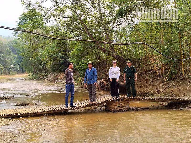 Các đơn vị khảo sát vị trí xây dựng cầu.