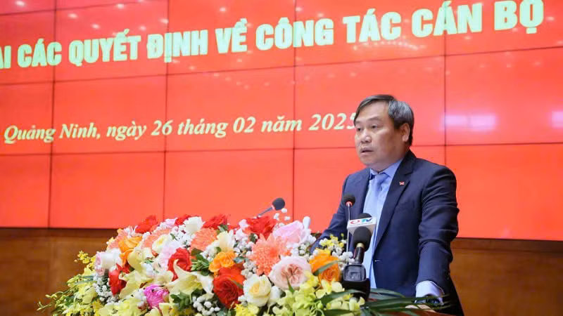 Bí thư Tỉnh ủy Quảng Ninh Vũ Đại Thắng phát biểu chỉ đạo tại hội nghị.