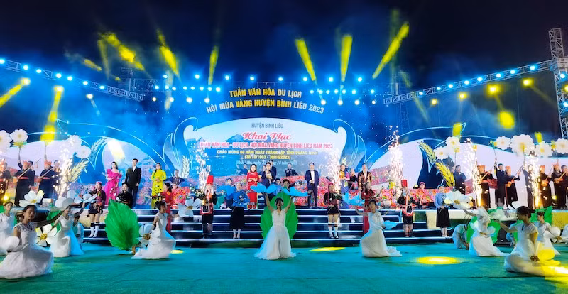 Chương trình nghệ thuật đặc sắc tại lễ khai mạc Tuần Văn hóa-Du lịch, Hội mùa vàng Bình Liêu năm 2023.