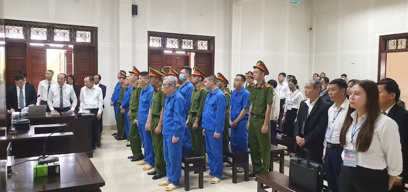 Các bị cáo tại phiên tòa. Các bị cáo tại phiên tòa.