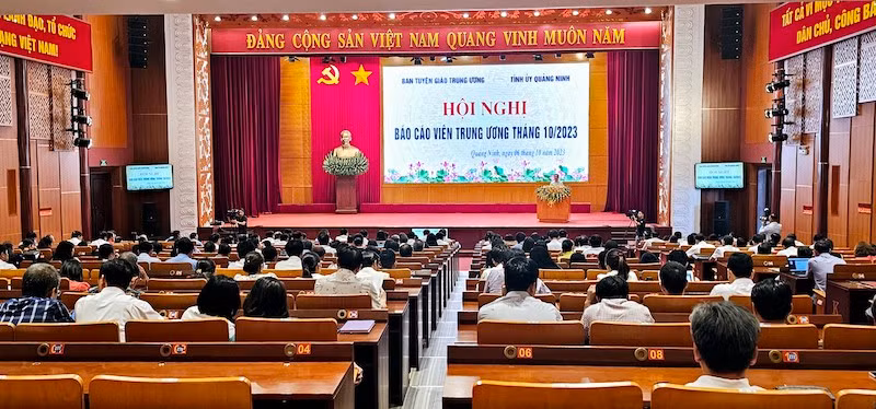 Quang cảnh Hội nghị Báo cáo viên toàn quốc tháng 10 năm 2023.