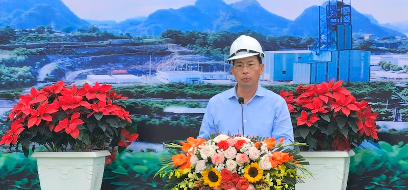 Tổng Giám đốc Tập đoàn Công nghiệp Than-Khoáng sản Việt Nam Đặng Thanh Hải phát biểu tại Lễ phát động.