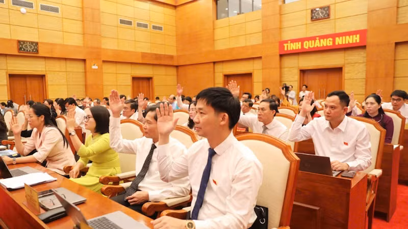 Các đại biểu biểu quyết nhất trí thông qua 11 Nghị quyết quan trọng tại kỳ họp.