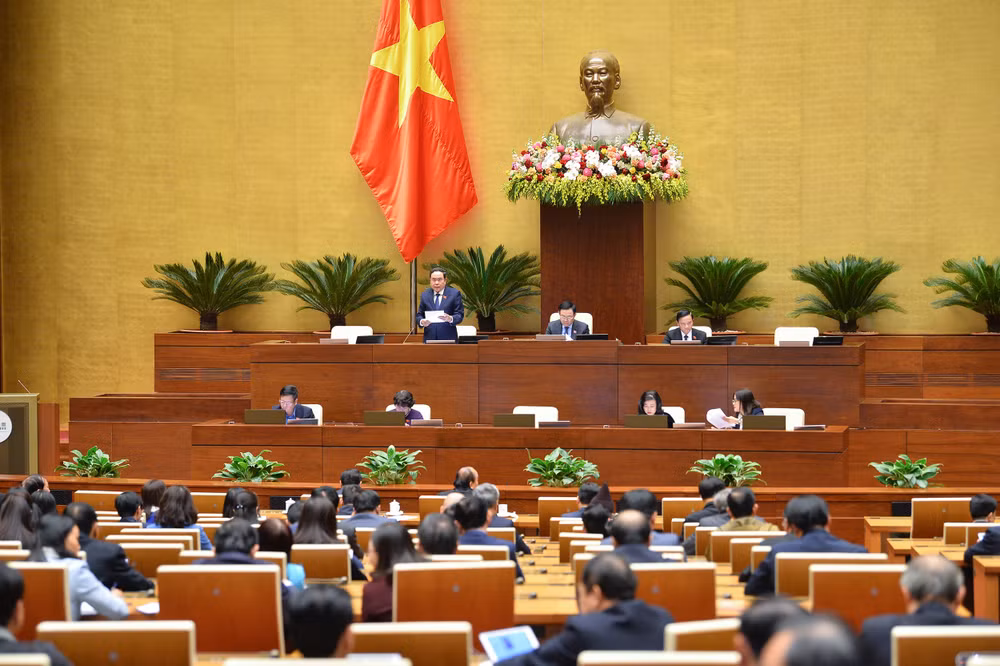 Phó Chủ tịch Thường trực Quốc hội Trần Thanh Mẫn điều hành phiên họp chiều ngày 7/1.