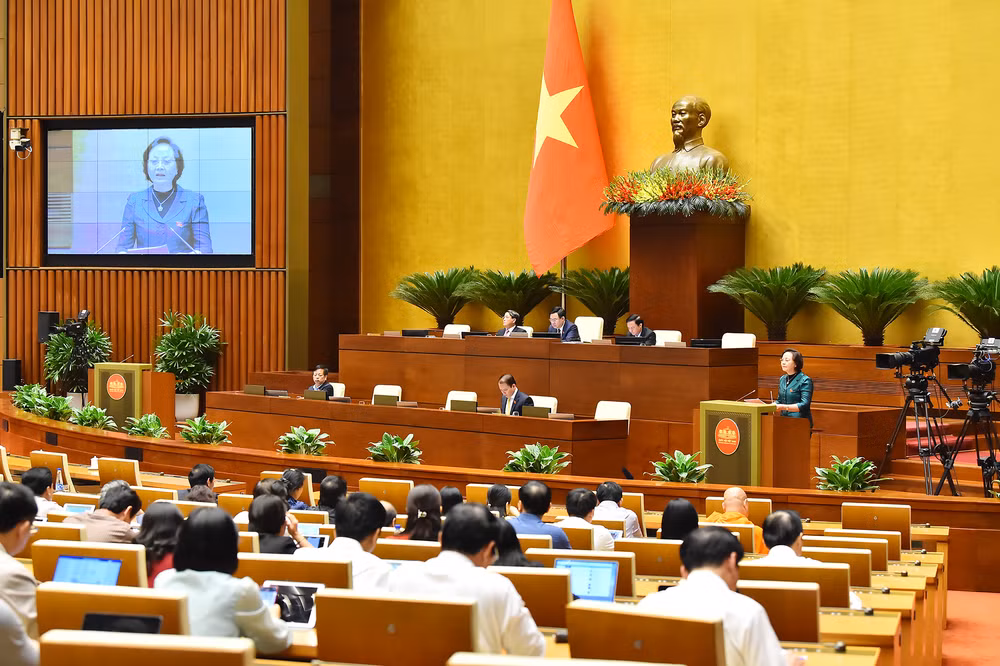 Toàn cảnh phiên họp chiều 10/11. (Ảnh: THỦY NGUYÊN)