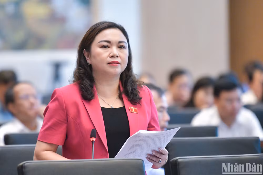 Đại biểu Quốc hội Đặng Bích Ngọc (đoàn Hòa Bình). (Ảnh: DUY LINH)
