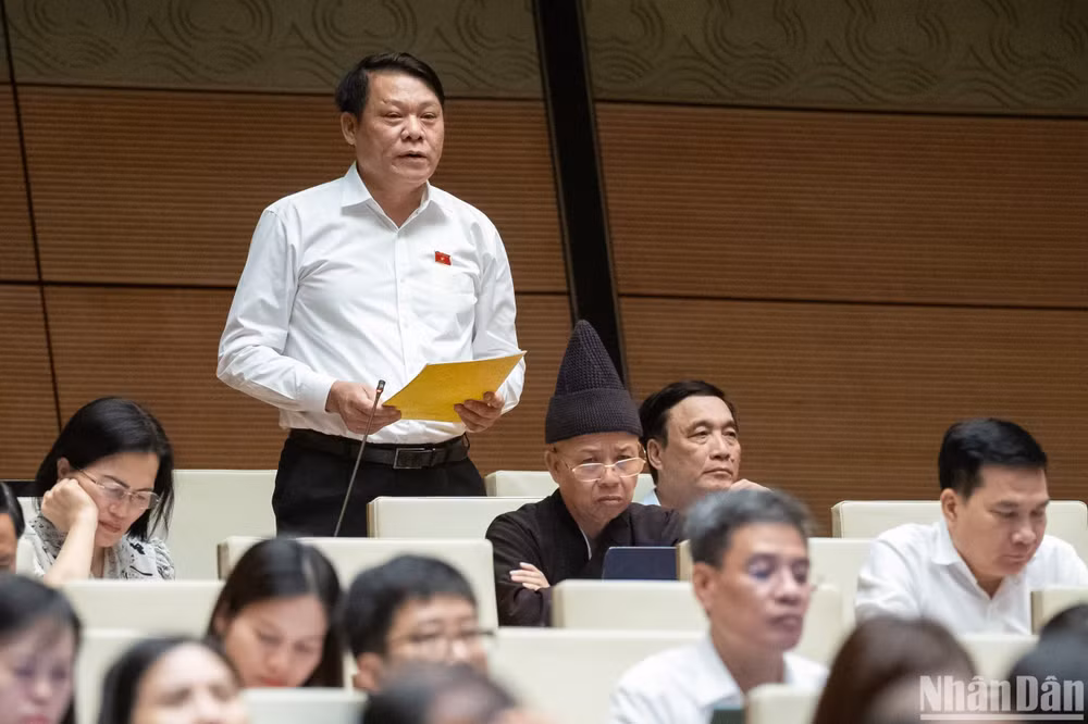 Đại biểu Nguyễn Thành Nam (đoàn Phú Thọ). (Ảnh: DUY LINH)