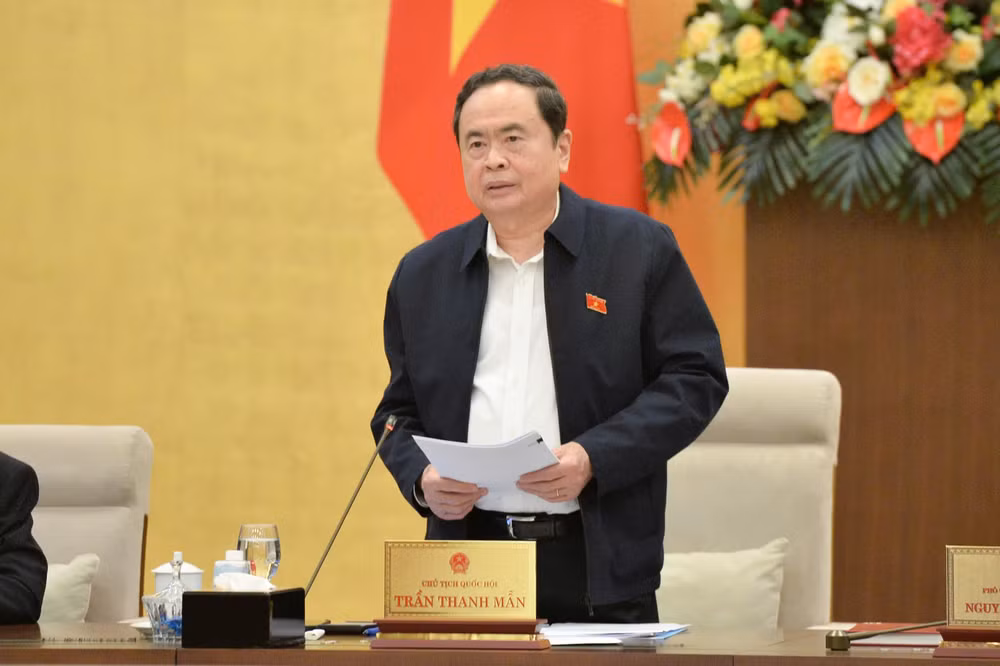 Chủ tịch Quốc hội Trần Thanh Mẫn phát biểu. (Ảnh: DUY LINH) Chủ tịch Quốc hội Trần Thanh Mẫn phát biểu. (Ảnh: DUY LINH)