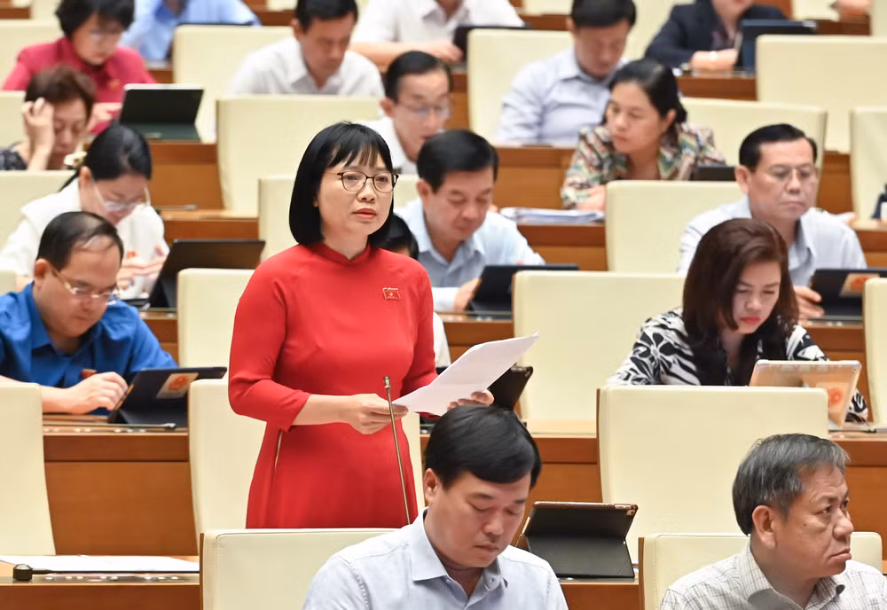 Đại biểu Nguyễn Thị Việt Nga (đoàn Hải Dương). (Ảnh: BÙI GIANG) Đại biểu Nguyễn Thị Việt Nga (đoàn Hải Dương). (Ảnh: BÙI GIANG)