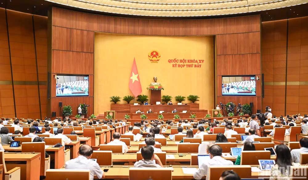 Quang cảnh phiên họp Quốc hội ngày 25/6. (Ảnh: DUY LINH)