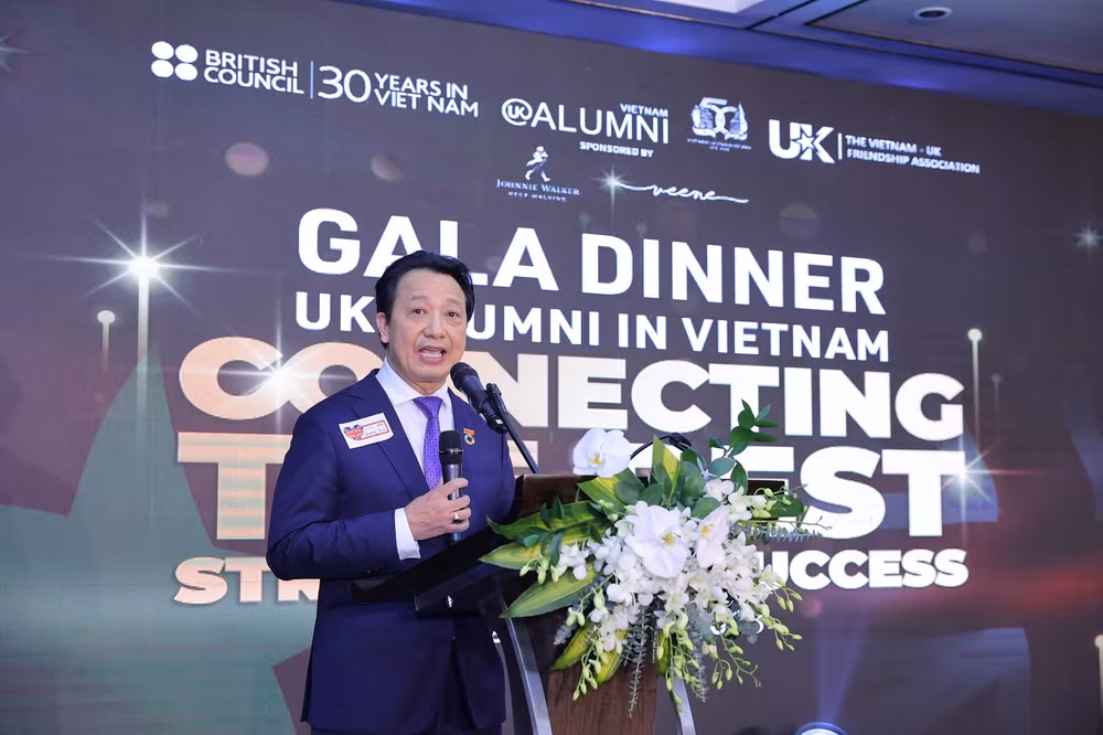 Ông Nguyễn Quang Vinh, Phó Chủ tịch Liên đoàn Thương mại và Công nghiệp Việt Nam (VCCI), Chủ tịch UKAV phát biểu.