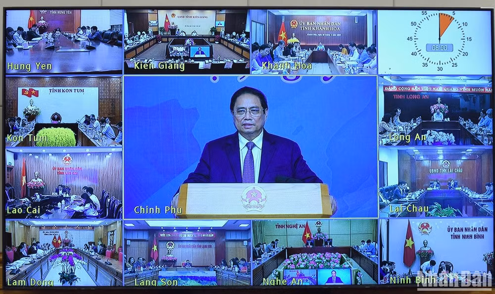Hội nghị diễn ra dưới hình thức trực tiếp và trực tuyến. (Ảnh: TRẦN HẢI) Hội nghị diễn ra dưới hình thức trực tiếp và trực tuyến. (Ảnh: TRẦN HẢI)