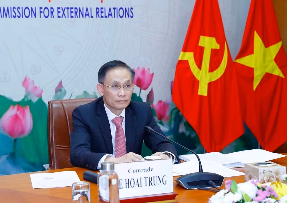Đồng chí Lê Hoài Trung, Bí thư Trung ương Đảng, Trưởng Ban Đối ngoại Trung ương. (Ảnh: TTXVN) 